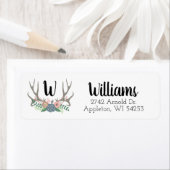 Étiquette de l'adresse de retour Antler (En situation)