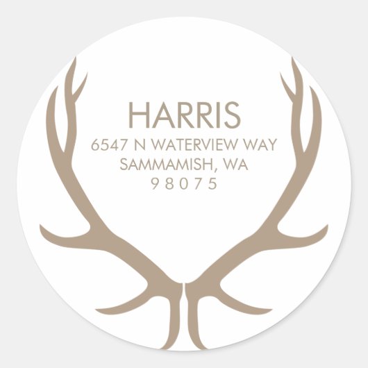 Étiquette de l'adresse de retour Antlers (Devant)