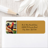 Étiquette de l'adresse de retour avec conception d (En situation)