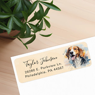 Étiquette de l'adresse de retour beagle