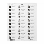 Étiquette de l'adresse de retour Bernedoodle (Feuille entière)