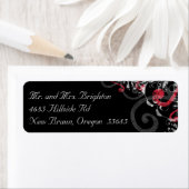 Étiquette de l'adresse de retour Black, Red et Whi (En situation)