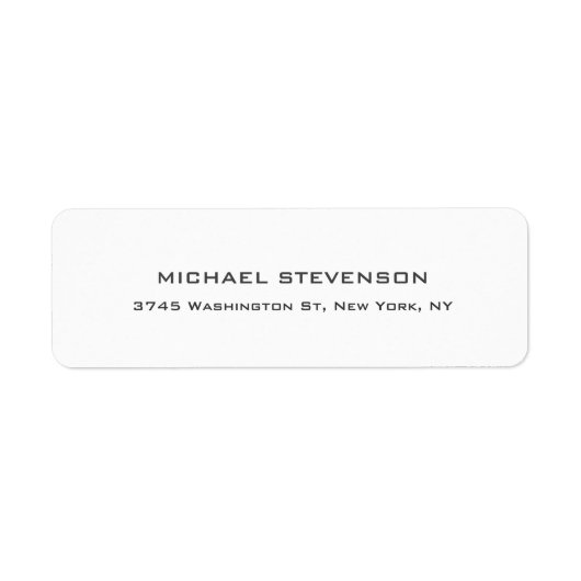 Étiquette de l'adresse de retour blanc créative un (Devant)