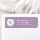 Étiquette de l'adresse de retour blanc et jaune pâ (En situation)