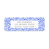 Étiquette de l'adresse de retour Bleu Bleu (Devant)