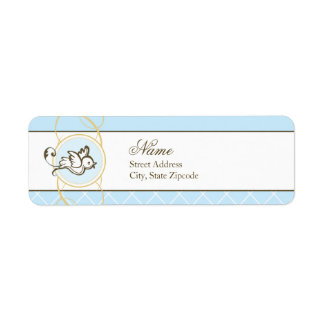Étiquette de l'adresse de retour Blue Dove