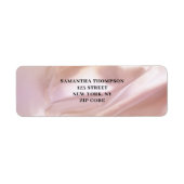 Étiquette de l'adresse de retour Blush Pink Satin (Devant)