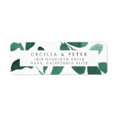 Étiquette de l'adresse de retour botanique pressée (Devant)