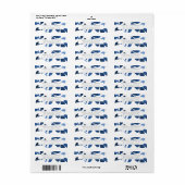 Étiquette de l'adresse de retour botanique pressée (Feuille entière)