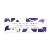 Étiquette de l'adresse de retour botanique pressée (Devant)