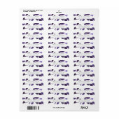 Étiquette de l'adresse de retour botanique pressée (Feuille entière)