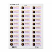 Étiquette de l'adresse de retour Cavalier King Cha (Feuille entière)