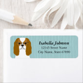 Étiquette de l'adresse de retour Cavalier King Cha (En situation)