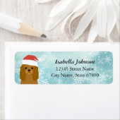 Étiquette de l'adresse de retour Cavalier King Cha (En situation)