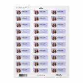 Étiquette de l'adresse de retour Cavalier King Cha (Feuille entière)