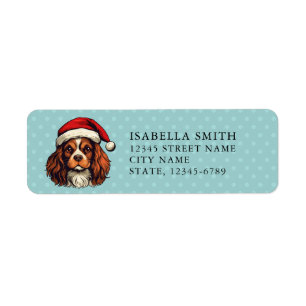 Étiquette de l'adresse de retour Cavalier King Cha