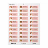 Étiquette de l'adresse de retour Cavalier King Cha (Feuille entière)
