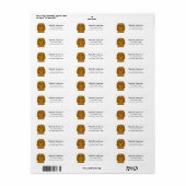Étiquette de l'adresse de retour Cavalier King Cha (Feuille entière)