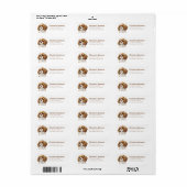 Étiquette de l'adresse de retour Cavalier King Cha (Feuille entière)