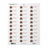 Étiquette de l'adresse de retour Cavalier King Cha (Feuille entière)