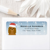 Étiquette de l'adresse de retour Cavalier King Cha (En situation)