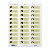 Étiquette de l'adresse de retour Cavalier King Cha (Feuille entière)