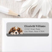 Étiquette de l'adresse de retour Cavalier King Cha (En situation)