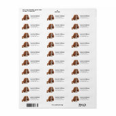 Étiquette de l'adresse de retour Cavalier King Cha (Feuille entière)
