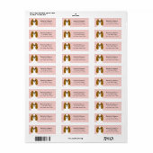 Étiquette de l'adresse de retour Cavalier King Cha (Feuille entière)