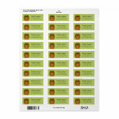 Étiquette de l'adresse de retour Cavalier King Cha (Feuille entière)