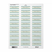 Étiquette de l'adresse de retour Chic Damask & Str (Feuille entière)