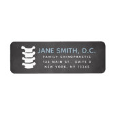 Étiquette de l'adresse de retour chiropratique, ch (Devant)