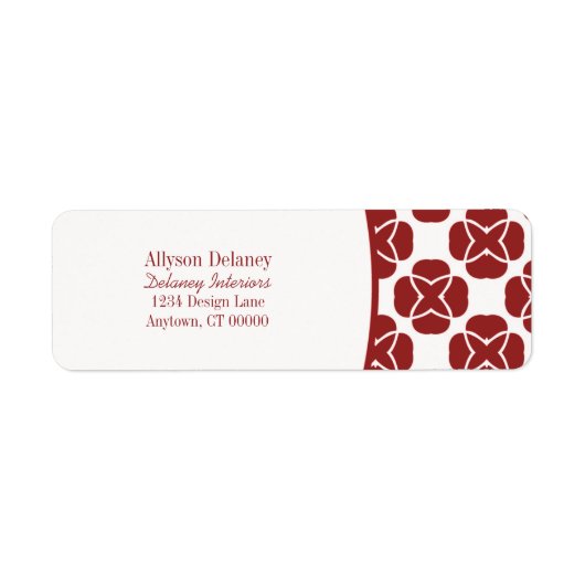 Étiquette de l'adresse de retour classique (Devant)