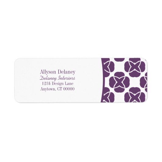 Étiquette de l'adresse de retour classique (Devant)