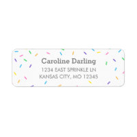 Étiquette de l'adresse de retour Confetti Sprinkle