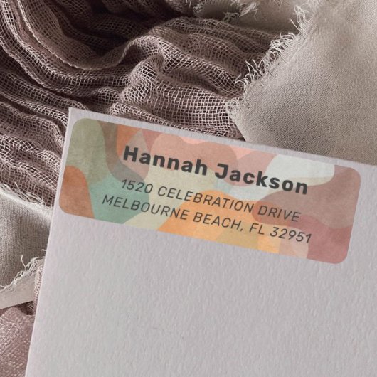 Étiquette de l'adresse de retour couleur Abstraite