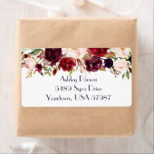 Étiquette de l'adresse de retour Cranberry Marsala (En situation)