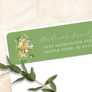 Étiquette de l'adresse de retour croisée des début