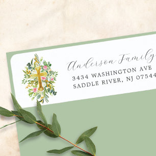 Étiquette de l'adresse de retour croisée des début