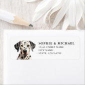 Étiquette de l'adresse de retour Dalmatie (En situation)