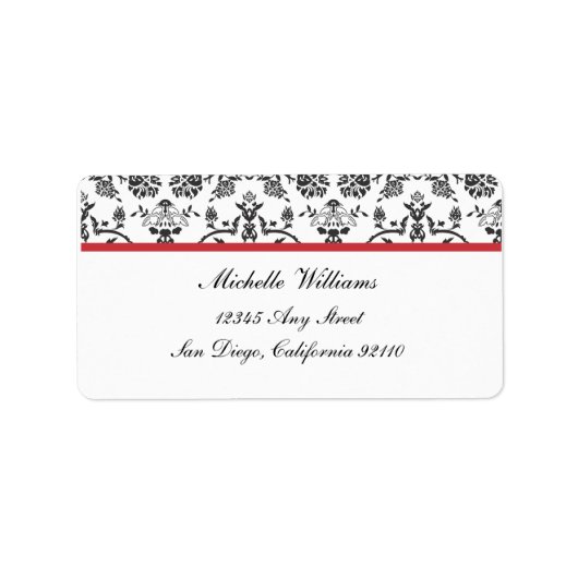 Étiquette de l'adresse de retour Damas (Devant)