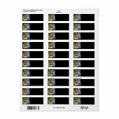 Étiquette de l'adresse de retour d'art Abstrait (Feuille entière)