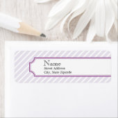 Étiquette de l'adresse de retour de bande violet (En situation)