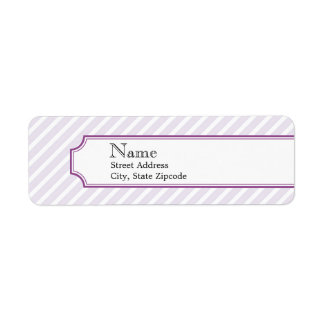 Étiquette de l'adresse de retour de bande violet