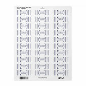 Étiquette de l'adresse de retour de Baseball Pinst (Feuille entière)