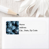 Étiquette de l'adresse de retour de Blueberries (En situation)