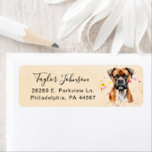 Étiquette de l'adresse de retour de boîte (En situation)