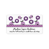 Étiquette de l'adresse de retour de bugs de longue (Devant)