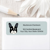 Étiquette de l'adresse de retour de Bulldog en fra (En situation)