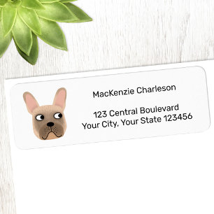 Étiquette de l'adresse de retour de Bulldog en fra